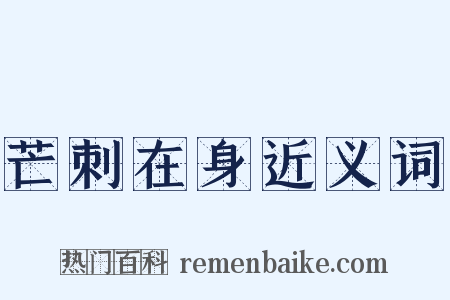 芒刺在身近义词是什么意思的图片